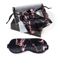 Sleep Mask - Rose Black Marble