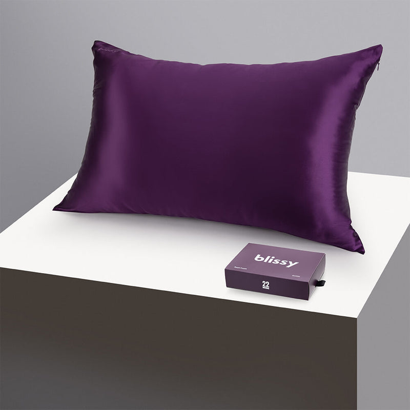 Pillowcase - Royal Purple - King - Blissy King Royal Purple Pillowcase – 22 Momme Mulberry Silk, 100% Silk