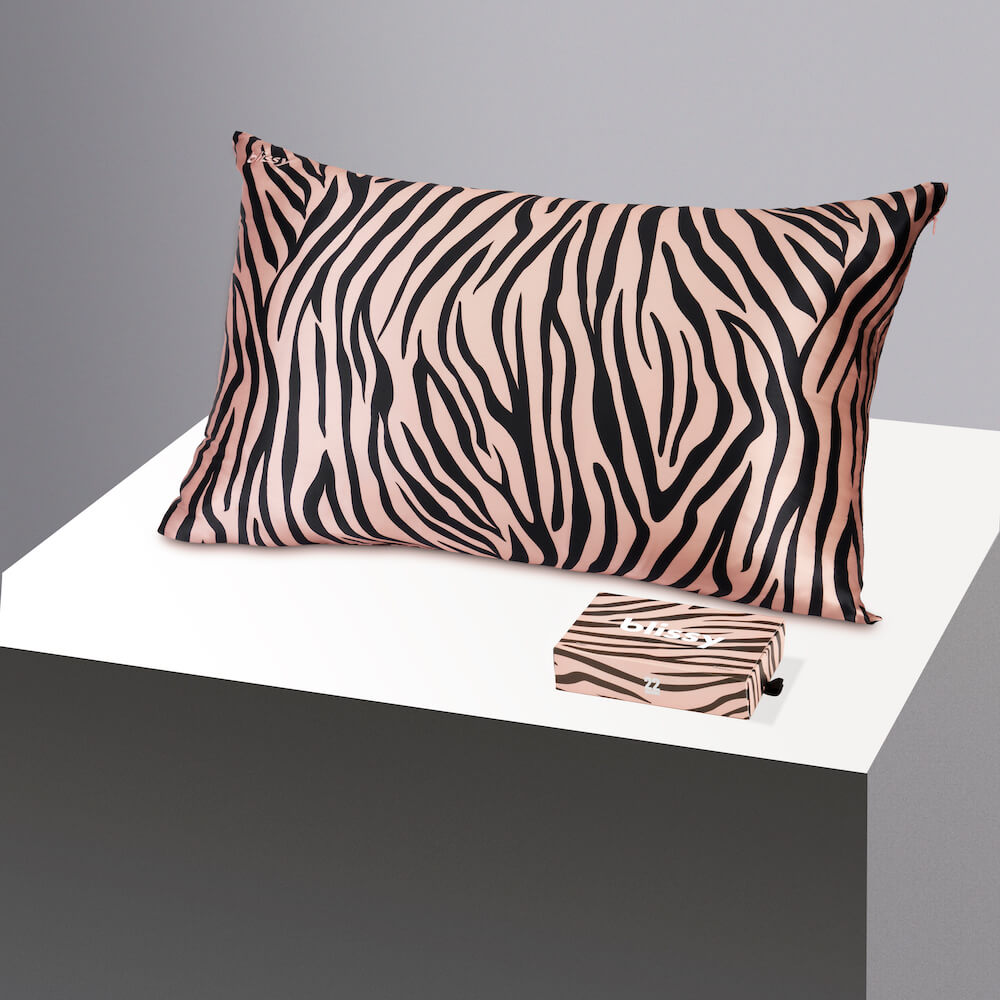 Blissy Standard Tiger Pillowcase – 22 Momme Mulberry Silk, 100% Silk